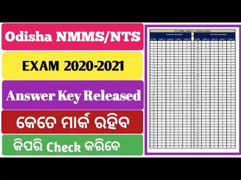 mms odisha|NTS/NMMS Examination 2021.